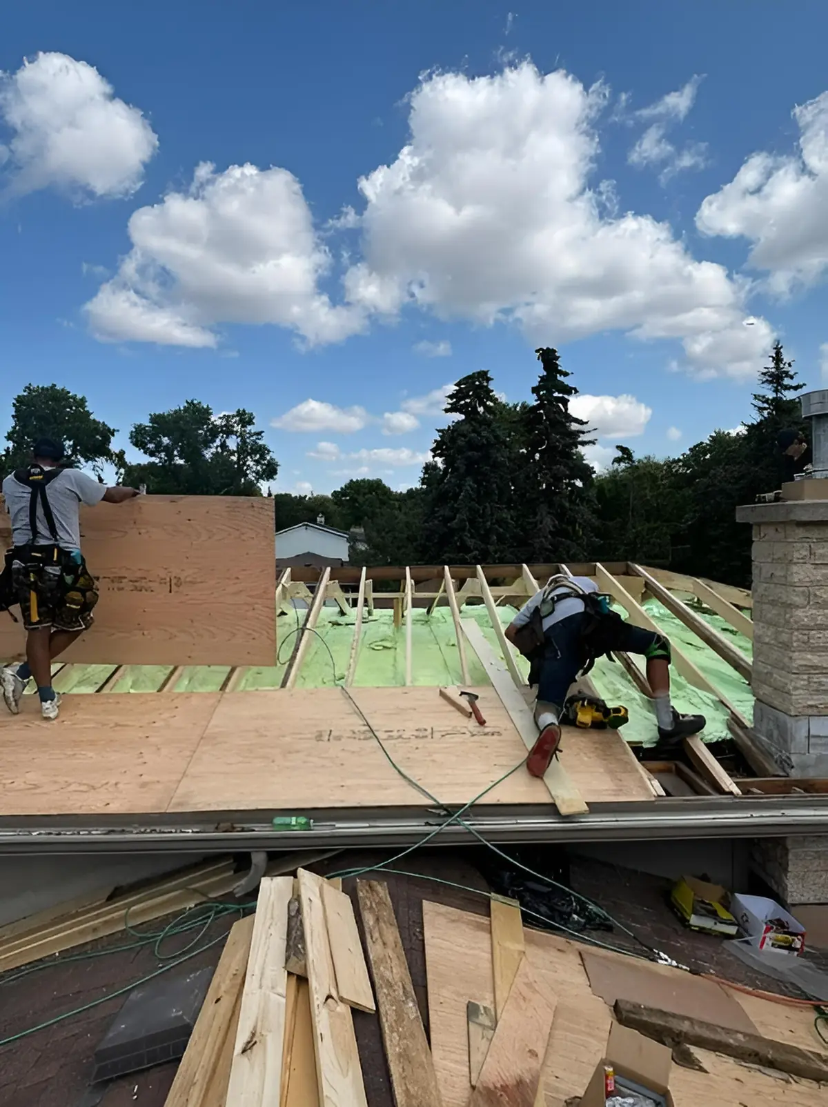 Fort Richmond Roof Deck job photo 2, Fort Richmond, Winnipeg. Green Home Insulation