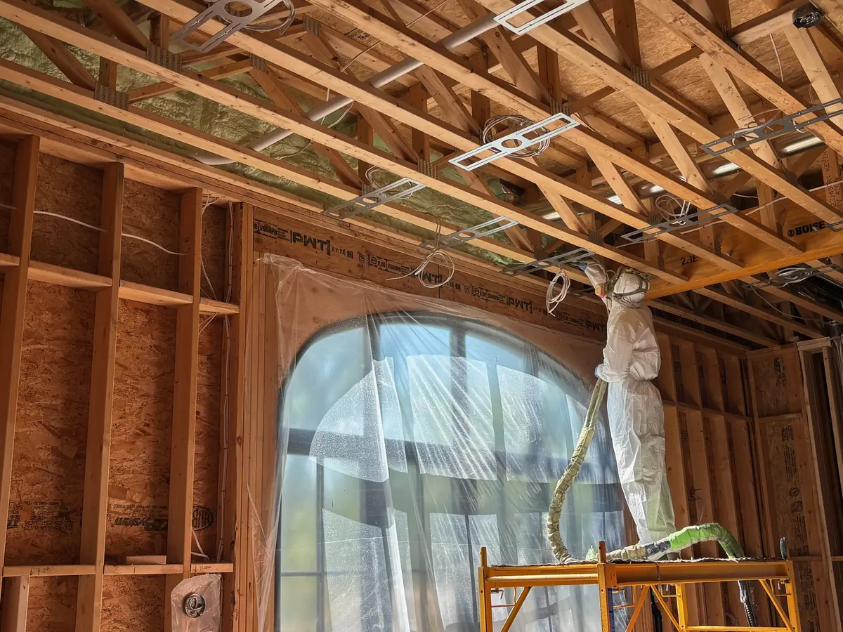 River Heights Harris Build, Main-floor rim joists, Green Home Insulation